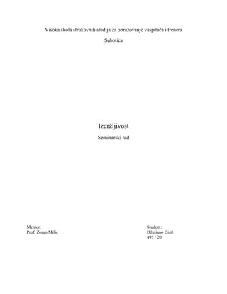 Izdržljivost u sportu