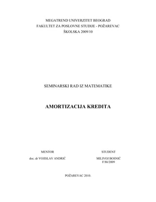 Amortizacija kredita