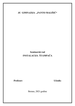 Instalacija štampača