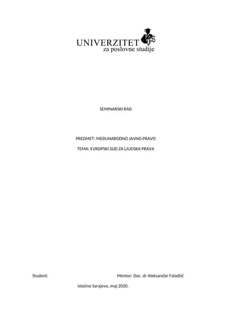 Evropski sud za ljudska prava