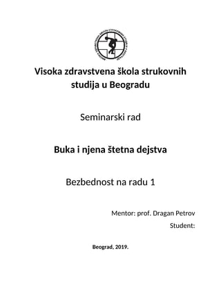 Buka i njena štetna dejstva