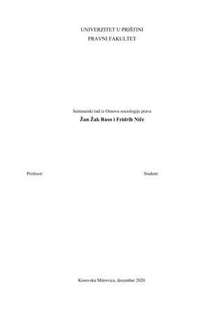 Fridrih Niče i Žan Žak Ruso