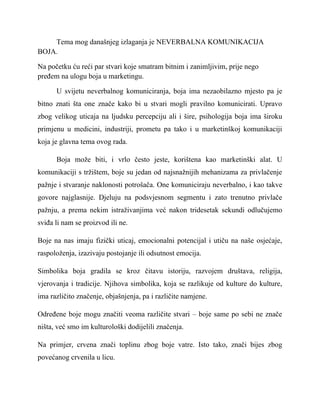 Neverbalna komunikacija boja