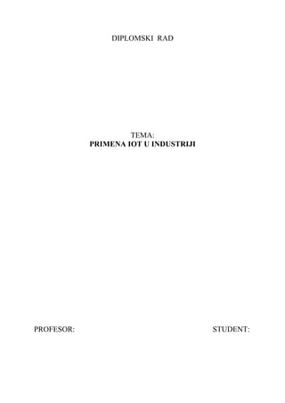 Primena iot u industriji