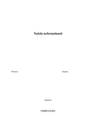 Načelo neformalnosti