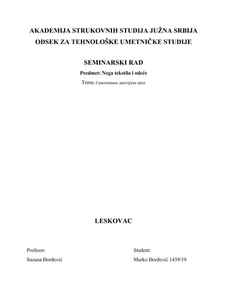 Samošivene dvostruke krpe