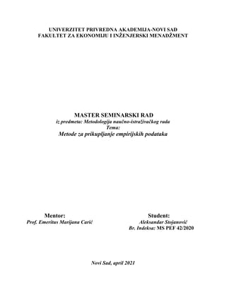 Metode prikupljanja empirijskih podataka