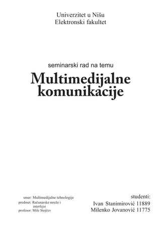 Multimedijalne komunikacije