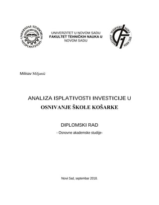 Analiza isplativosti investicije u osnivanje škole košarke