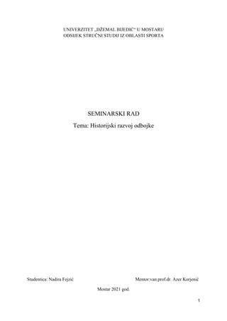 Istorijski razvoj odbojke