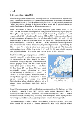 Geografski položaj BiH