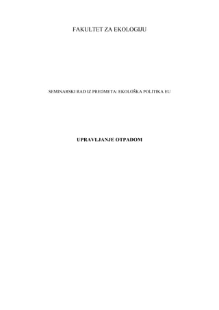 Upravljanje otpadom