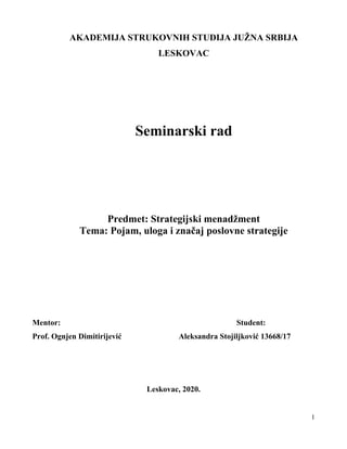 Strategijski menadžment