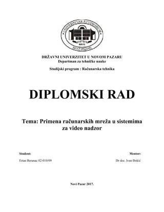 Primena računarskih mreža u sistemima za video nadzor