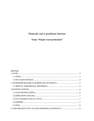 Pojam i razvoj interneta