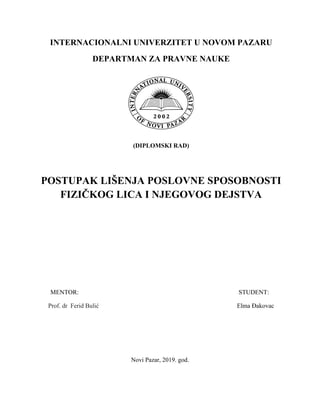 Postpak lišenja poslovne sposobnosti