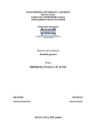 Priprema snage u ju jutsu