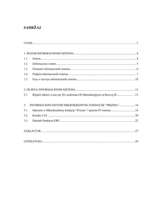 Pojam informacionih sistema