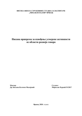 Priprema razvoj govora