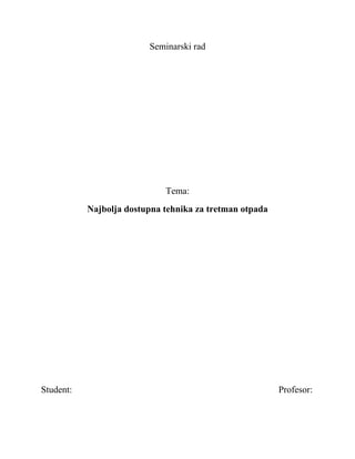 Mehanički tretman otpada