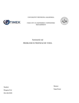 Problemi eutrofizacije voda
