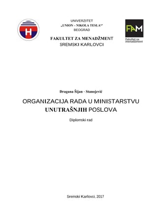 Organizacija rada MUP-a