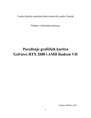 Poredjenje grafickih kartica