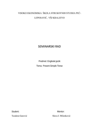 Present simple tense