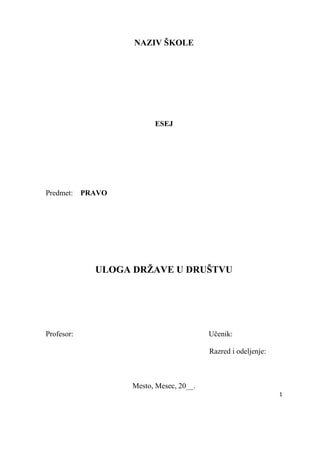 Uloga države u društvu