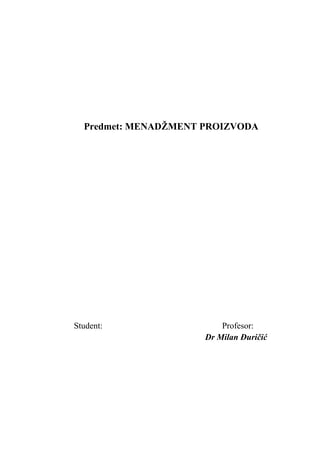 Menadžment proizvoda