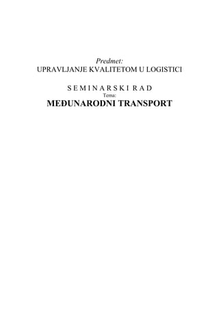 Međunarodni transport