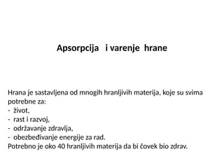 Apsorcija hrane