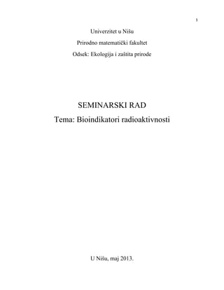 Bioindikatori radioaktivnosti