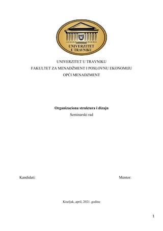 Organizaciona struktura i dizajn