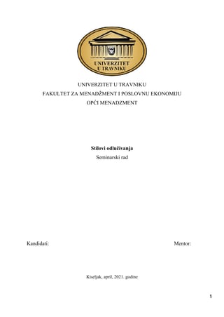 Stilovi odlučivanja