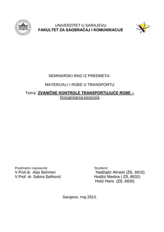 Materijali robe transportu