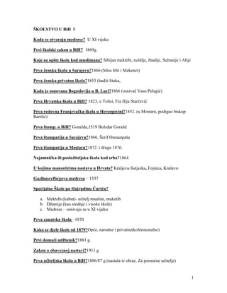 Skripta iz povijesti pedagogije i školstva