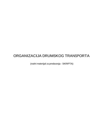 Organizacija drumskog transporta