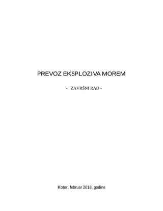 Prevoz eksploziva morem