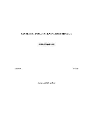 Savremeni poslovni kanali distribucije