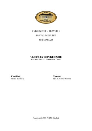 Vijeće Evropske unije