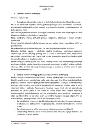 Ekološka psihologija