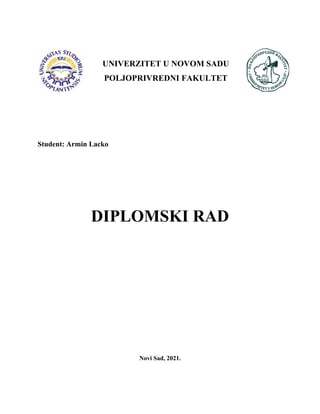 Ekonomske karakteristike proizvodnje suncokreta na poljoprivrednom gazdinstvu u opštini Zrenjanin