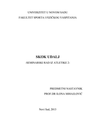 Atletika – Skok u dalj