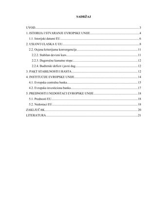 Stvaranje Evropske unije