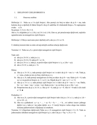 Djeljivost cijelih brojeva