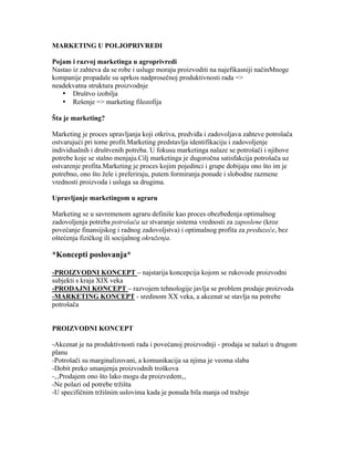 Marketing u poljoprivredi