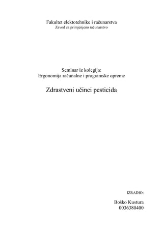 Zdravstveni učinci pesticida