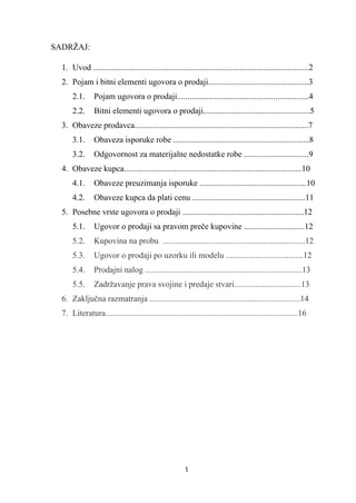 Ugovor o prodaji i njegov značaj za obavljanje privredne delatnosti