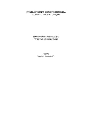 Odnosi sa javnošću